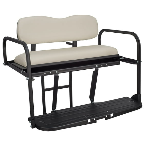 Gusto Yamaha G14, G16, G19, G22 Golf Cart Rear Flip Seat Kit for All Year - Ivory