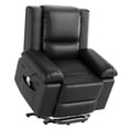 thumbnail image 1 of Gustowave Power Lift Recliner Chair, Heat & Massage PU Leather Electric Lift Chair, Adjustable Back and Legs, Heavy‑Duty for Elderly and Mobility‑Impaired Seniors, Black, 1 of 6