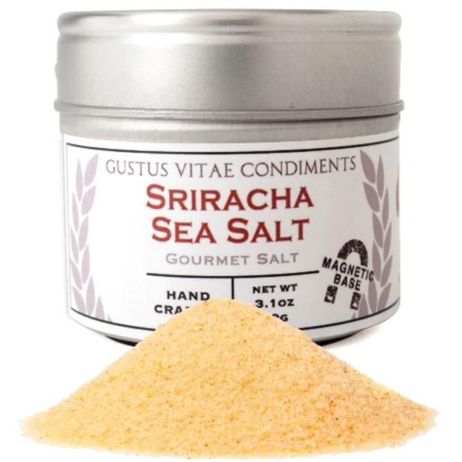 Gustus Vitae 3.1 oz. Sriracha Sea Salt In Magnetic Tins - Pack 4