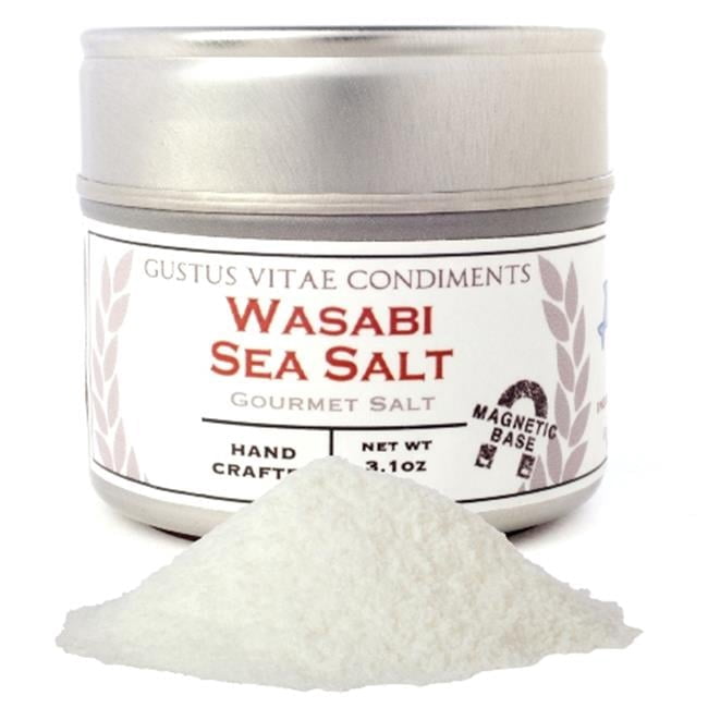 Gustus Vitae 3.1 oz. Wasabi Sea Salt In Magnetic Tins - Pack 4