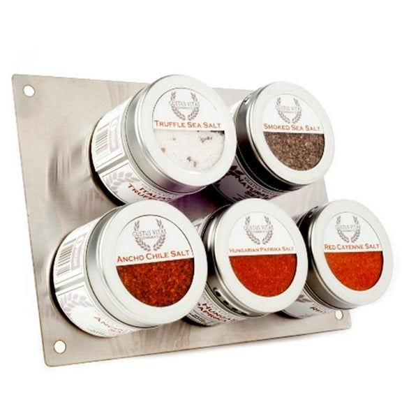 Gustus Vitae Gourmet Finishing Salt Collection - 5 Magnetic Tins