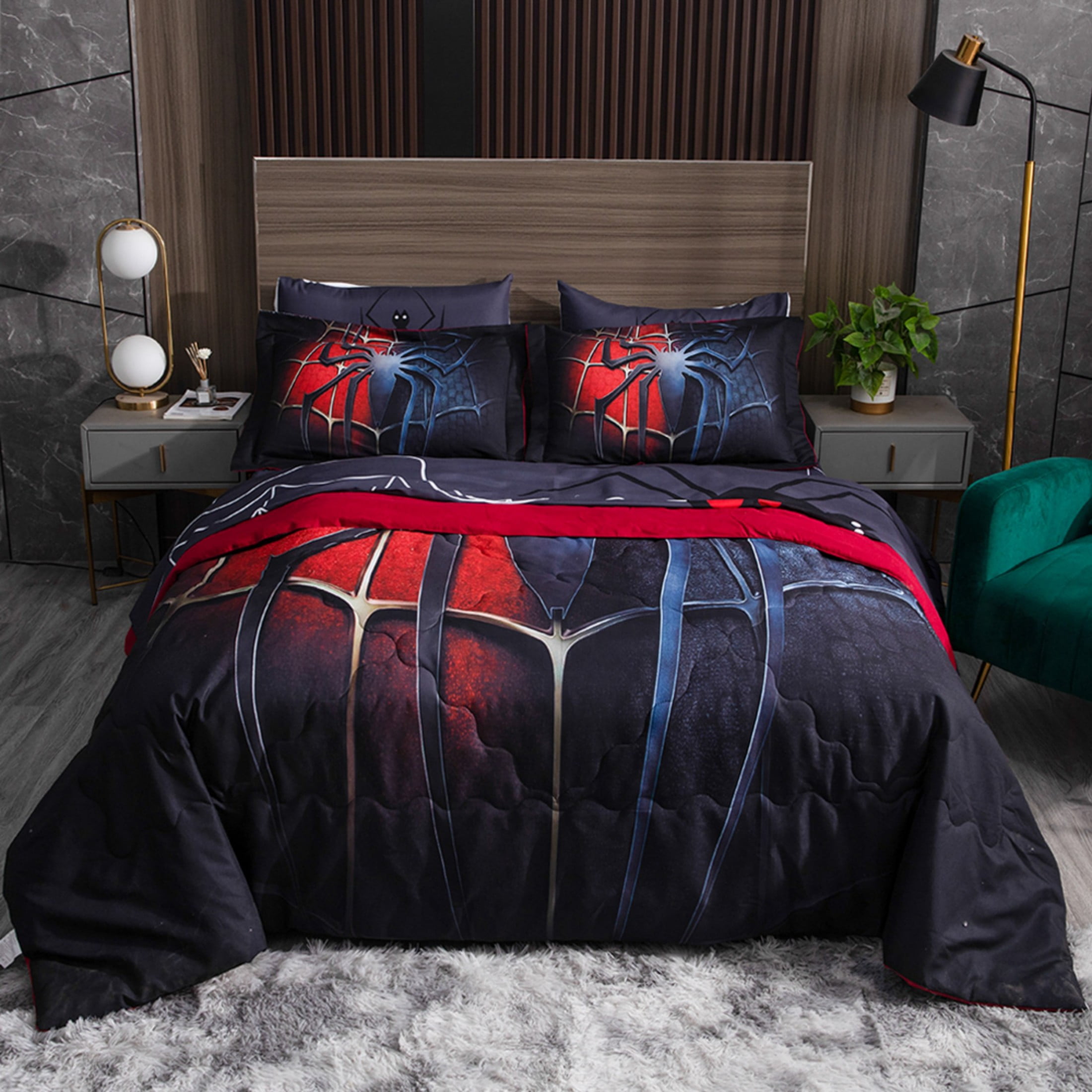 Full size spiderman bed in a bag hot sale