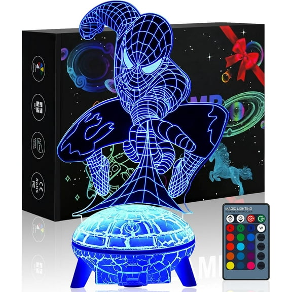 Gusweet Night Light for Kids, 3D Illusion Lamp 16 Colors Changing LED Night Lamp with Remote and Touch Control, Party Christmas Birthday Favours Gift for Kids Girls Boys