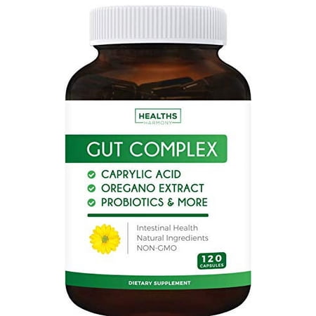 Healths Harmony Candida Complex, Candida Support & Gut Cleanse Supplement with Oregano, 120 Capsules