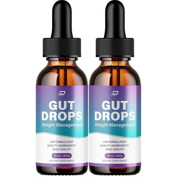 Gut Drops  GutDrops Extra Strength All Natural Healthy Levels Support Grape Seed Extract, 2 Pack, 2 Month Supply
