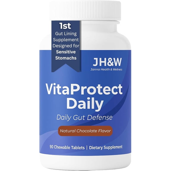 Gut Health & Digestive Support Supplement – Chewable Wafers with GutGard® DGL, Slippery Elm & Marshmallow Root – Supports Gut Lining, Mucosal Integrity, Bloating & Heartburn Relief