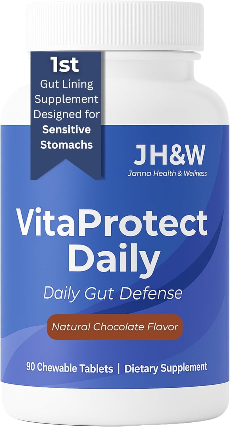Gut Health & Digestive Support Supplement – Chewable Wafers with GutGard® DGL, Slippery Elm & Marshmallow Root – Supports Gut Lining, Mucosal Integrity, Bloating & Heartburn Relief