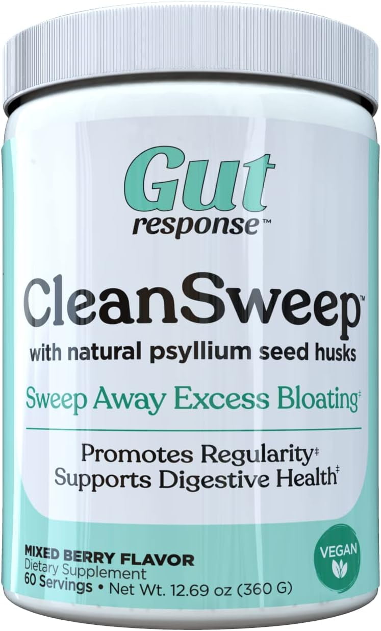 Gut Response CleanSweep Psyllium & Beet Fiber Mixed Berry. 60
