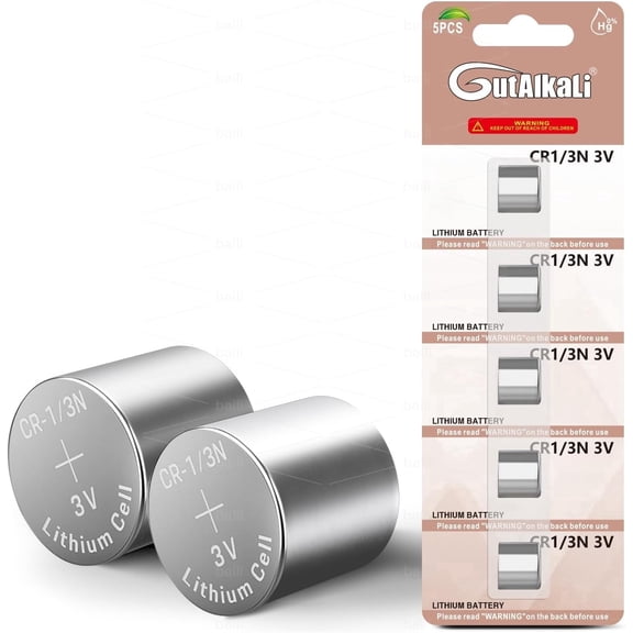 GutAlkaLi 5 Stck CR1/3N 3V Lithium Knopfzellen CR 1/3N Batterien