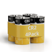 GutAlkaLi CR2 3V Lithium Battery,4 pieces, 900mAh, disposable CR2 lithium battery, 3V button cell for flash unit, flashlight, camera.