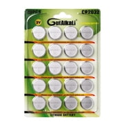 GutAlkaLi CR2032 Lithium 3V Battery, Electronic Coin Cell Button for Toys Calculators Watches 20 Pcs