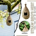 thumbnail image 1 of Gute Hummingbird Houses for Outside Hanging, Natural Grass Hanging Bird Hut, Hand Woven Hummingbird Nest, Large Wren Finch Bird House for Garden Window Outdoor Home Decoration, Set of 3, 1 of 8