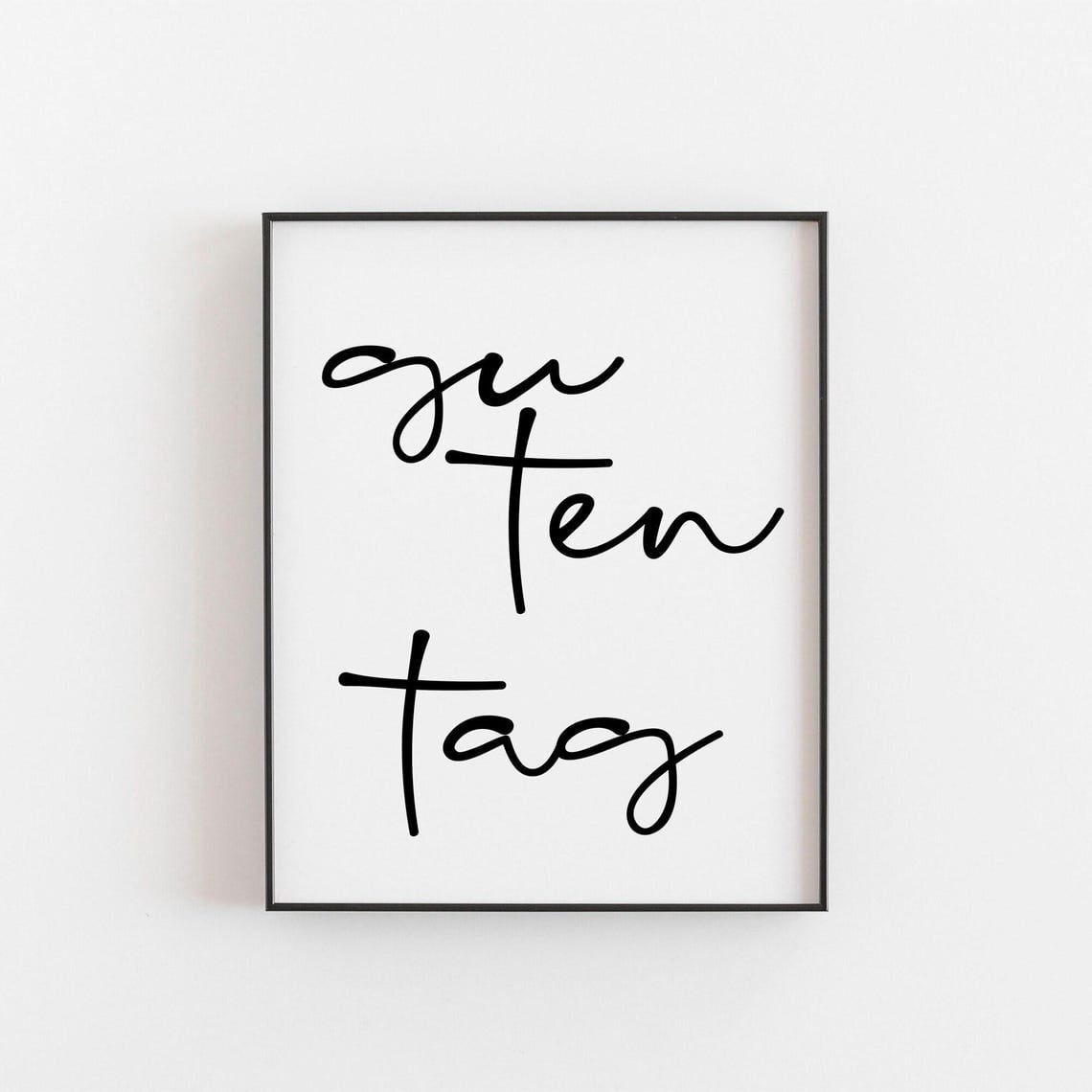 Guten Tag Wall Art Print, German Hello, Greeting, Germany Ideas, Living ...