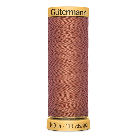 Gutermann 110 Yd Natural Cotton Thread-Coral Copper