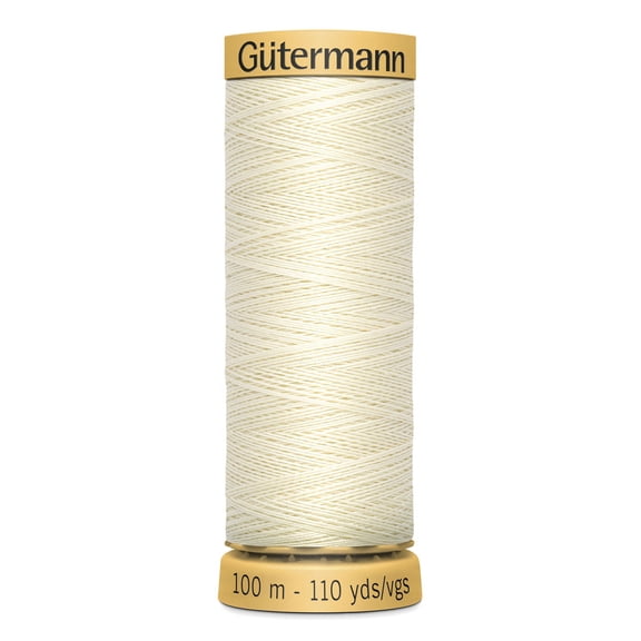 Gutermann 110 Yd Natural Cotton Thread-Ivory