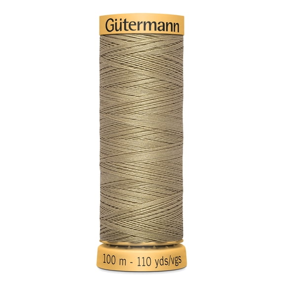 Gutermann Natural Cotton Light Brown Thread, 110 Yd.