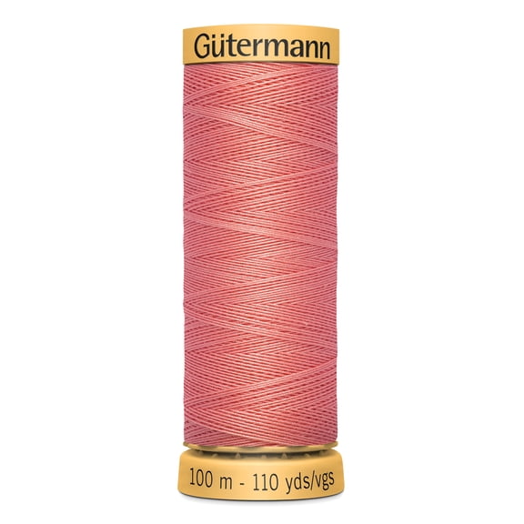 Gutermann 110 Yd Natural Cotton Thread-Light Coral