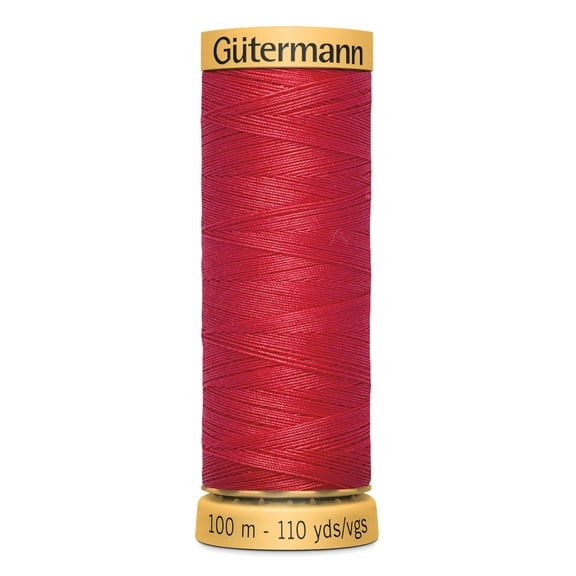 Gutermann 110 Yd Natural Cotton Thread-Red