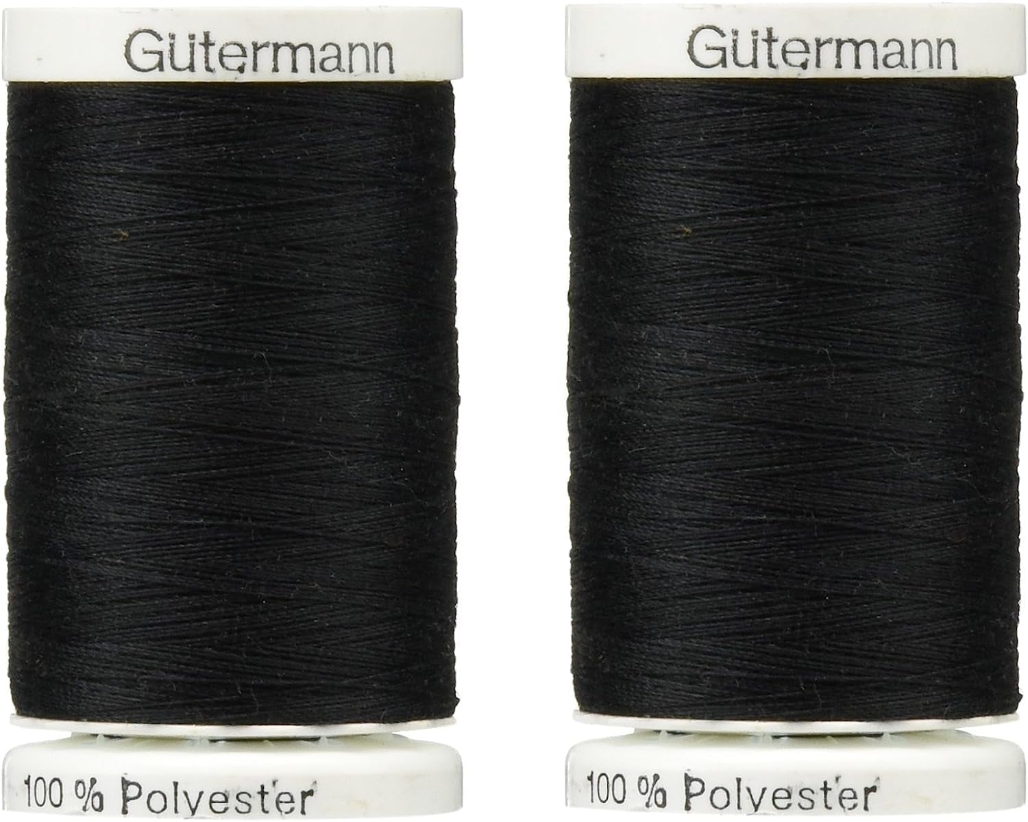 Gutermann 2-Pack Sew-All Thread, 547 Yards, Black, 100% Polyester ...