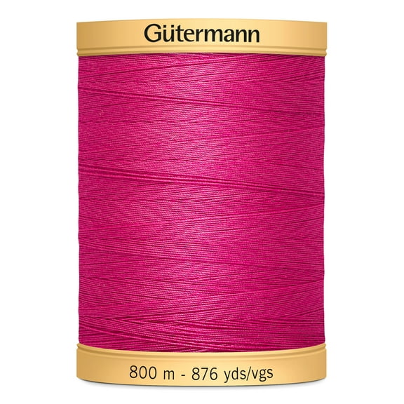 Gutermann 800 m Natural Cotton Flower Thread-Fuchsia