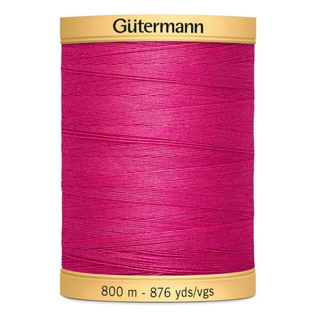 Gutermann 800 m Natural Cotton Flower Thread-Fuchsia