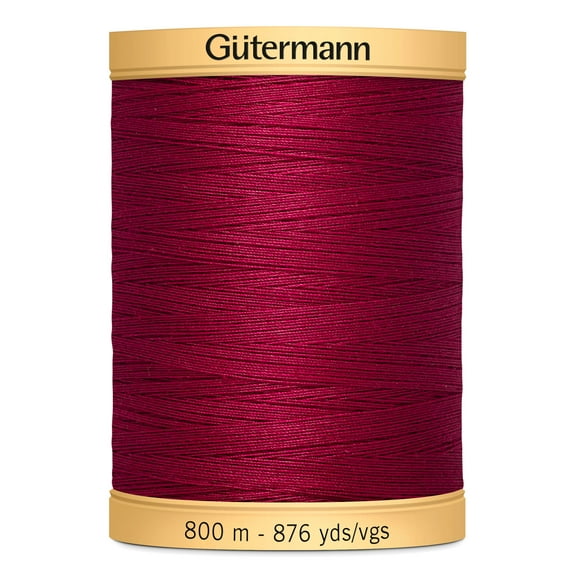 Gutermann 876 Yd Natural Cotton Thread-Burgundy