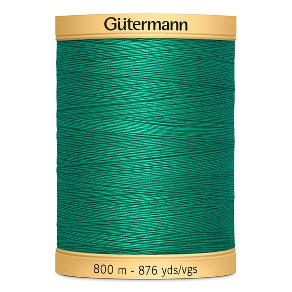 Gutermann 876 Yd Natural Cotton Thread-Garden Green