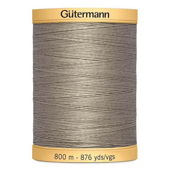 Gutermann 876 Yd Natural Cotton Thread-Gray