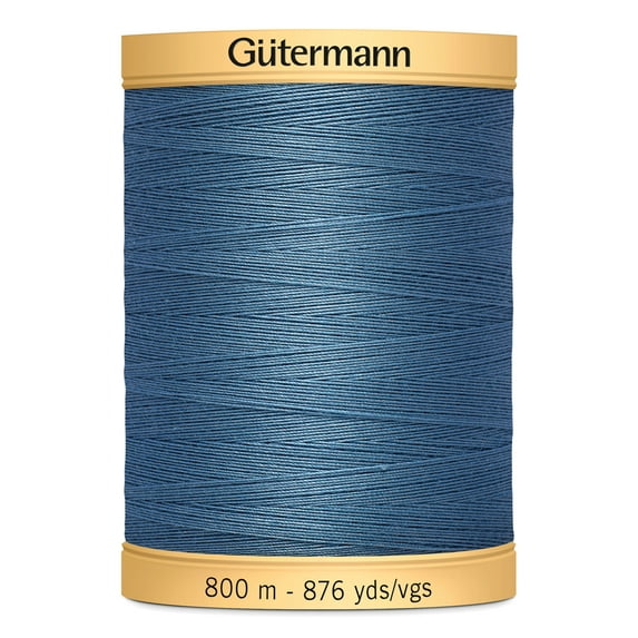 Gutermann 876 Yd Natural Cotton Thread-Indigo Blue
