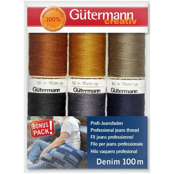 Gutermann Denim Sewing Thread Set - 6 Spools-Denim