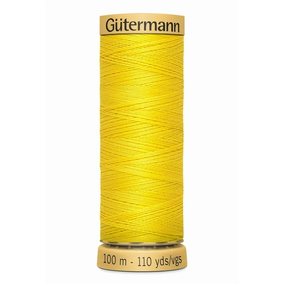 Gutermann Natural Cotton Brite Yellow Thread, 110 Yd.