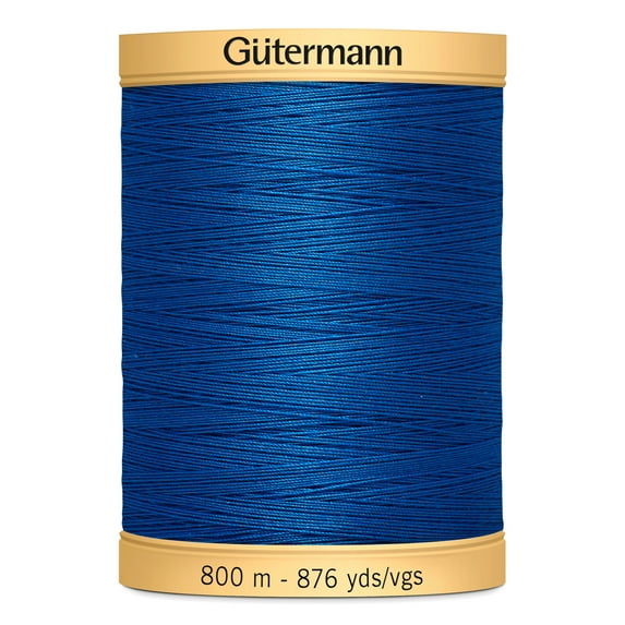 Gutermann Natural Cotton Royal Blue Thread, 876 Yd.