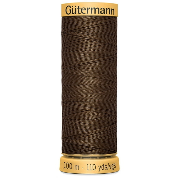 Gutermann Natural Cotton Thread 110yd-Brown