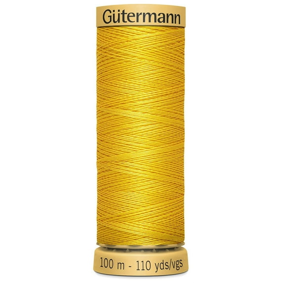 Gutermann Natural Cotton Thread 110yd-Canary Yellow