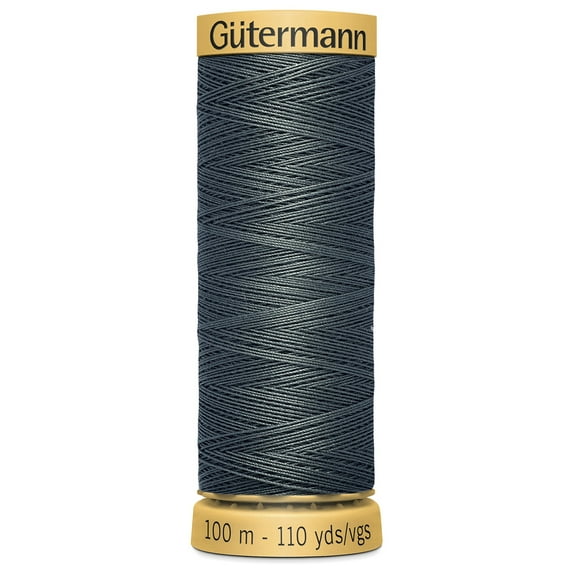 Gutermann Natural Cotton Thread 110yd-Dark Grey