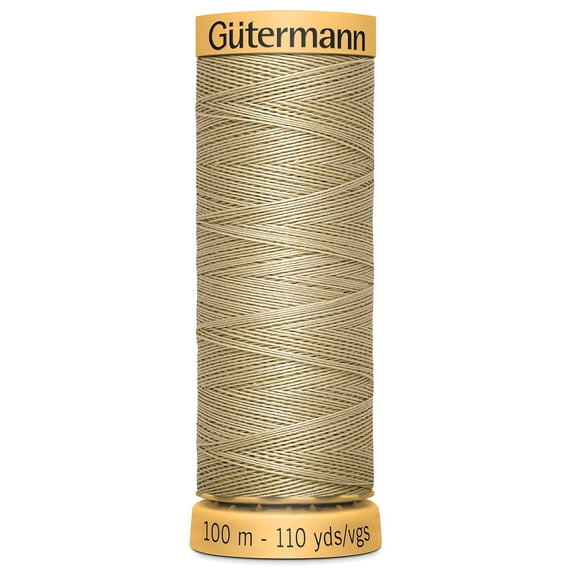 Gutermann Natural Cotton Thread 110yd-Tan