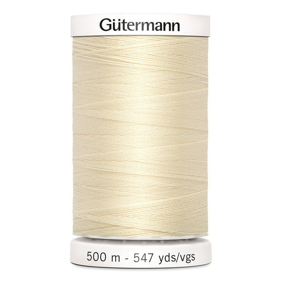 Gutermann Sew-All Polyester Ivory Thread, 547 yd.