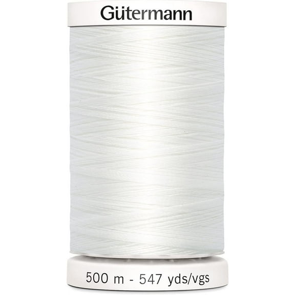 Gutermann Sew-All Polyester Nu-White Thread, 547 yd.