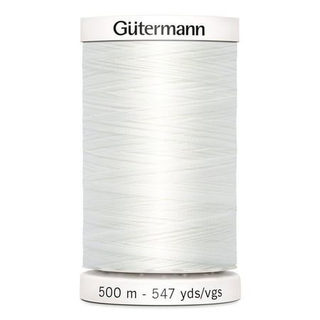 Gutermann Sew-All Polyester White Thread, 547 yd.
