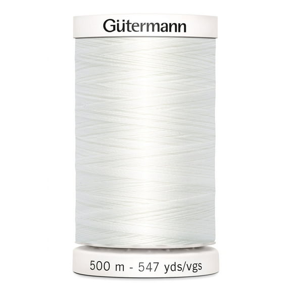 Gutermann Sew-All Polyester White Thread, 547 yd.