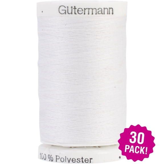 Gutermann Sew-All Thread 547yd - Nu White, Multipack of 30