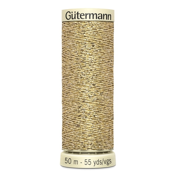 Gutermann Sparkle Metallic Thread 50m/55yd-Gold