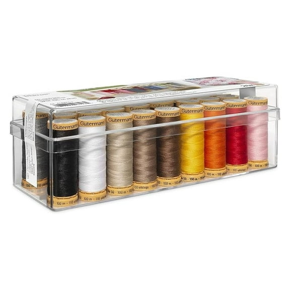 Gutermann Spool Box 26 Cotton Thread Set, Assorted Colors