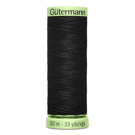 Gutermann Top Stitch Heavy-Duty Black Thread, 33 yd.