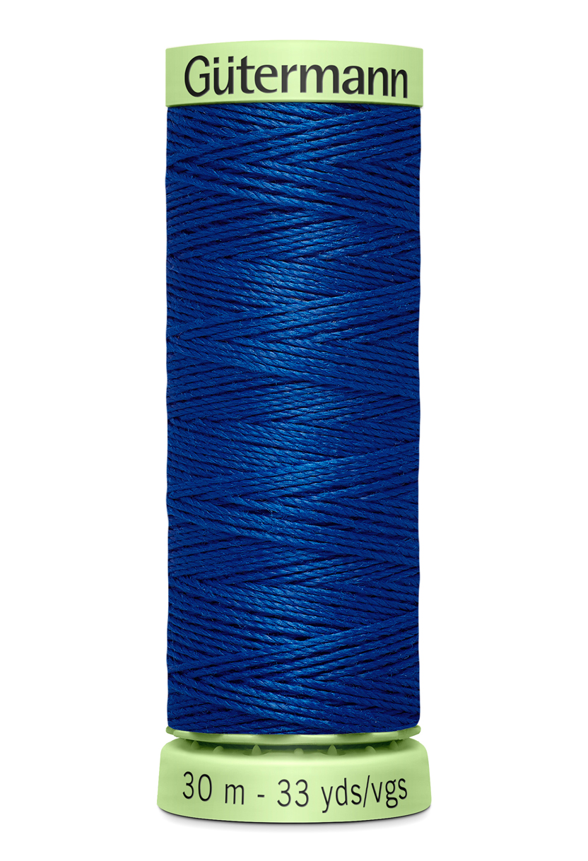Gutermann Top Stitch Heavy Duty Thread - 33 Yards, Copen Blue, High-Luster Polyester For Decorative Sewing