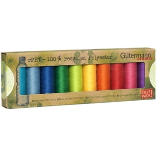 Gutermann Thread Notebook With 42 Individual 110 Yard Spools Of 100%  Polyester Thread, Assorted Colors 