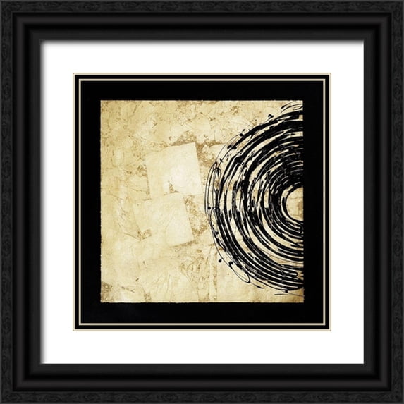 Guthrie, Jenna 12x12 Black Ornate Wood Framed with Double Matting Museum Art Print Titled - Gold Eclipse I