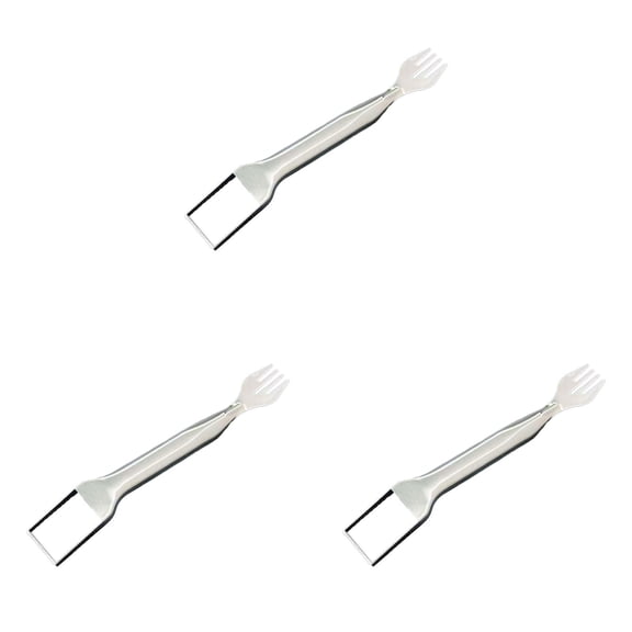 Guthrieh 3PC Watermelon Cutter Slicer Tool, 2-in-1 Stainless Steel Fruit Cutter Fork, Melon Slicer CutterTool for Home Party Camping Kitchen Gadget 9.37*1.29 inch