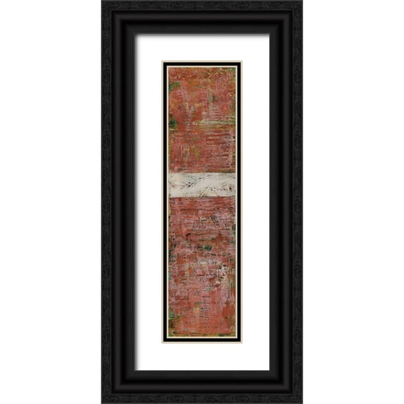 Gutierrez, Hilario 11x32 Black Ornate Wood Framed with Double Matting Museum Art Print Titled - The Land I Walked I