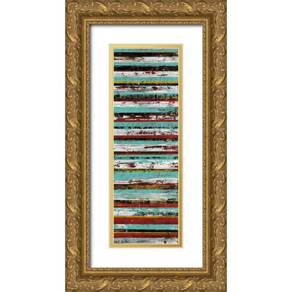 Gutierrez, Hilario 13x32 Gold Ornate Wood Framed with Double Matting Museum Art Print Titled - Summer Days II